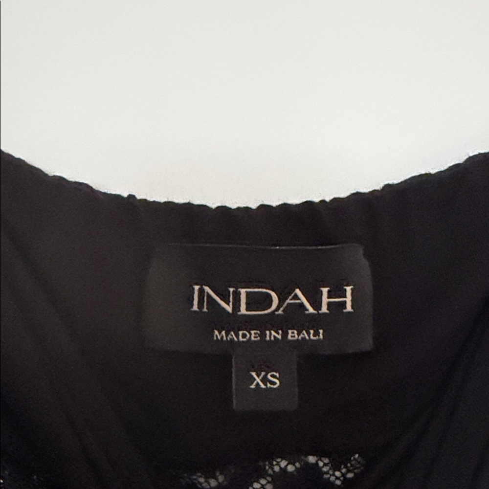 Indah Black Sheer Lace Strapless Maxi Gown - Picture 5 of 5